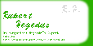 rupert hegedus business card